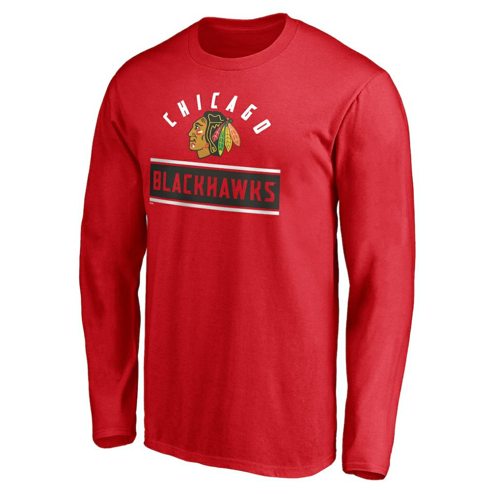 Chicago Blackhawks Team Arch Knockout Long Sleeve T-Shirt -  NHL T-shirts