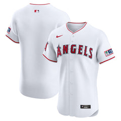 Los Angeles Angels Nike Home Elite Patch Jersey - MLB Jerseys