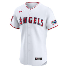 Los Angeles Angels Nike Home Elite Patch Jersey - MLB Jerseys