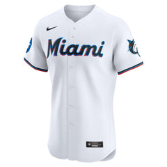Miami Marlins Nike Home Elite Patch Jersey - MLB Jerseys