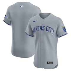 Kansas City Royals Nike Road Vapor Premier Elite Patch Jersey - MLB Jerseys