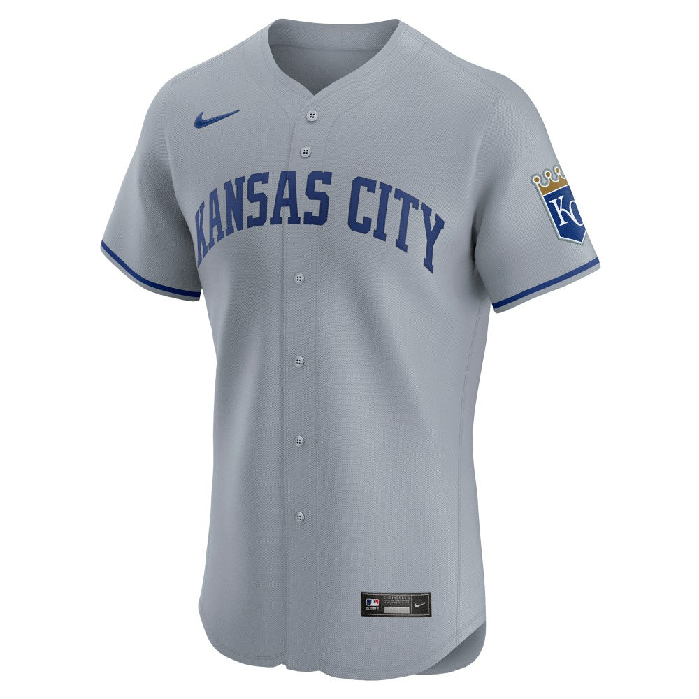 Kansas City Royals Nike Road Vapor Premier Elite Patch Jersey - MLB Jerseys