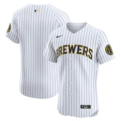 Milwaukee Brewers Nike Alternate Vapor Premier Elite Patch Jersey - MLB Jerseys