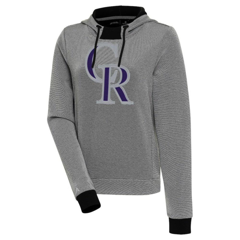 Colorado Rockies Antigua Women's Axe Bunker Tri-Blend Pullover Hoodie - MLB Hoodies
