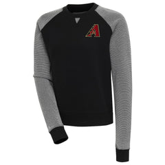 Arizona Diamondbacks Antigua Women's Flier Bunker Tri-Blend Pullover Sweatshirt - MLB Pullover