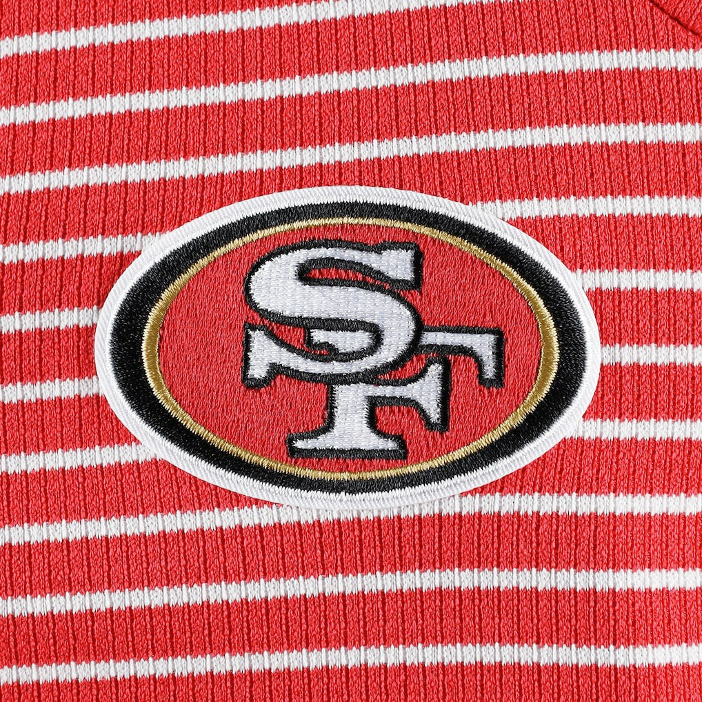 San Francisco 49ers Antigua Women's Maverick Waffle Henley Long Sleeve T-Shirt | NFL Online