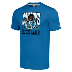 Dallas Cowboys CeeDee Lamb  Homage Unisex Caricature Player Tri-Blend T-Shirt | NFL Near me