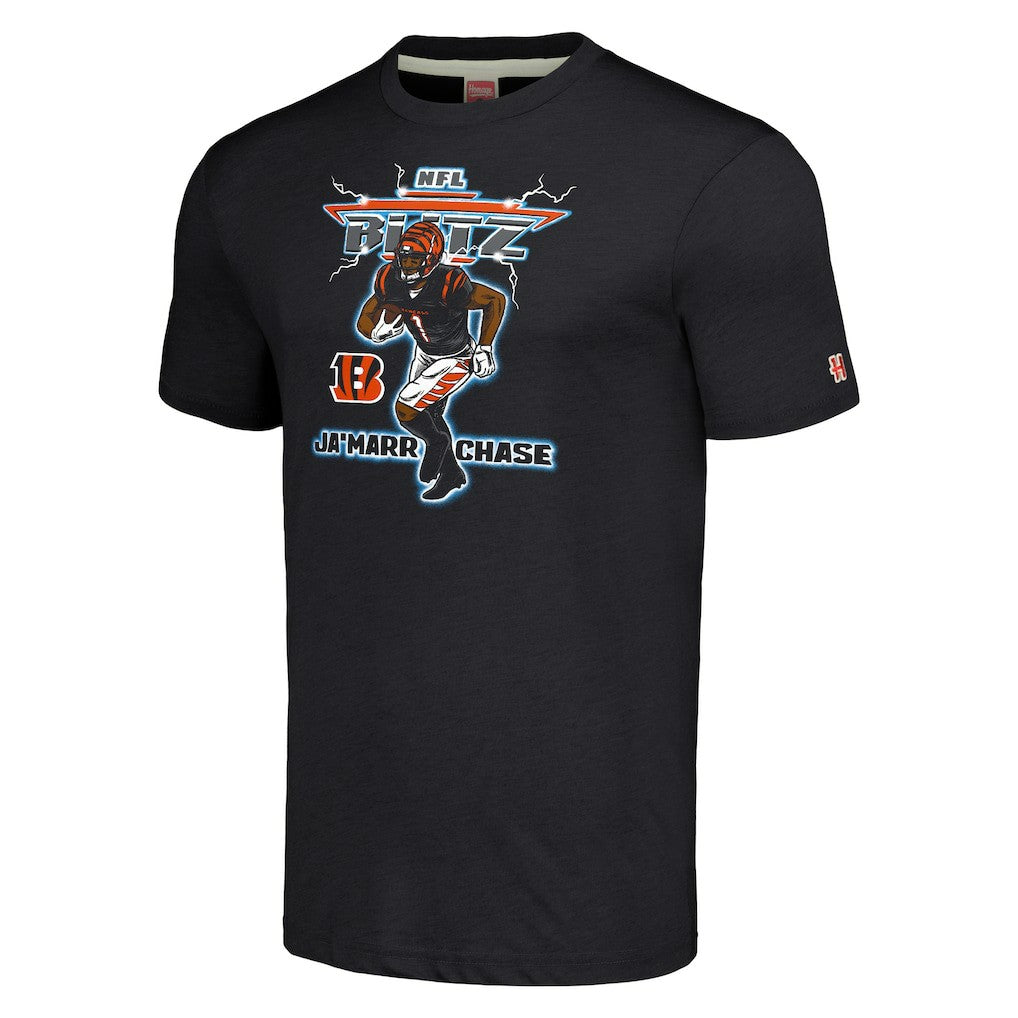 Cincinnati Bengals Ja'Marr Chase  Homage Unisex NFL Blitz Player Tri-Blend T-Shirt | NFL US