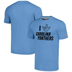 Carolina Panthers Homage Unisex The NFL ASL Collection by Love Sign Tri-Blend T-Shirt | NFL Sale