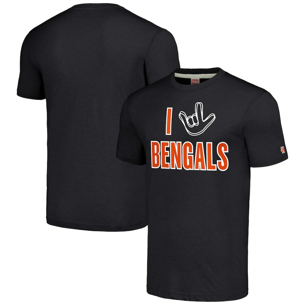 Cincinnati Bengals Homage Unisex The NFL ASL Collection by Love Sign Tri-Blend T-Shirt | NFL Hot