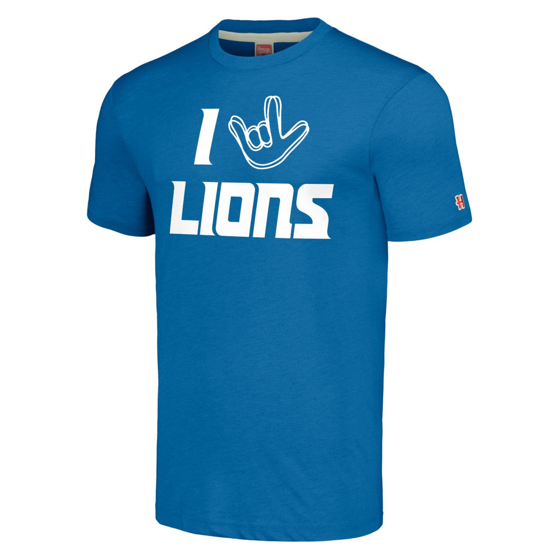 Detroit Lions Homage Unisex The NFL ASL Collection by Love Sign Tri-Blend T-Shirt | NFL Discount