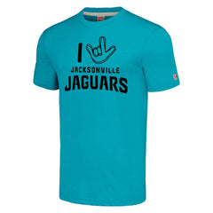 Jacksonville Jaguars Homage Unisex The NFL ASL Collection by Love Sign Tri-Blend T-Shirt | NFL Hot