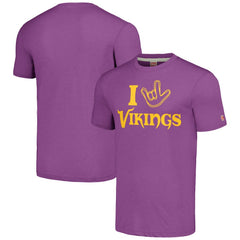 Minnesota Vikings Homage Unisex The NFL ASL Collection by Love Sign Tri-Blend T-Shirt | NFL Online