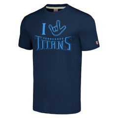 Tennessee Titans Homage Unisex The NFL ASL Collection by Love Sign Tri-Blend T-Shirt | NFL Online