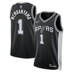 Black Victor Wembanyama San Antonio Spurs Unisex 2023 NBA Draft First Round Pick Swingman Jersey | NBA