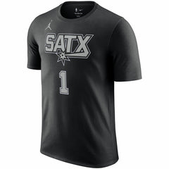 Black Victor Wembanyama San Antonio Spurs Jordan Brand 2022/23 Statement Edition Name & Number T-Shirt | NBA