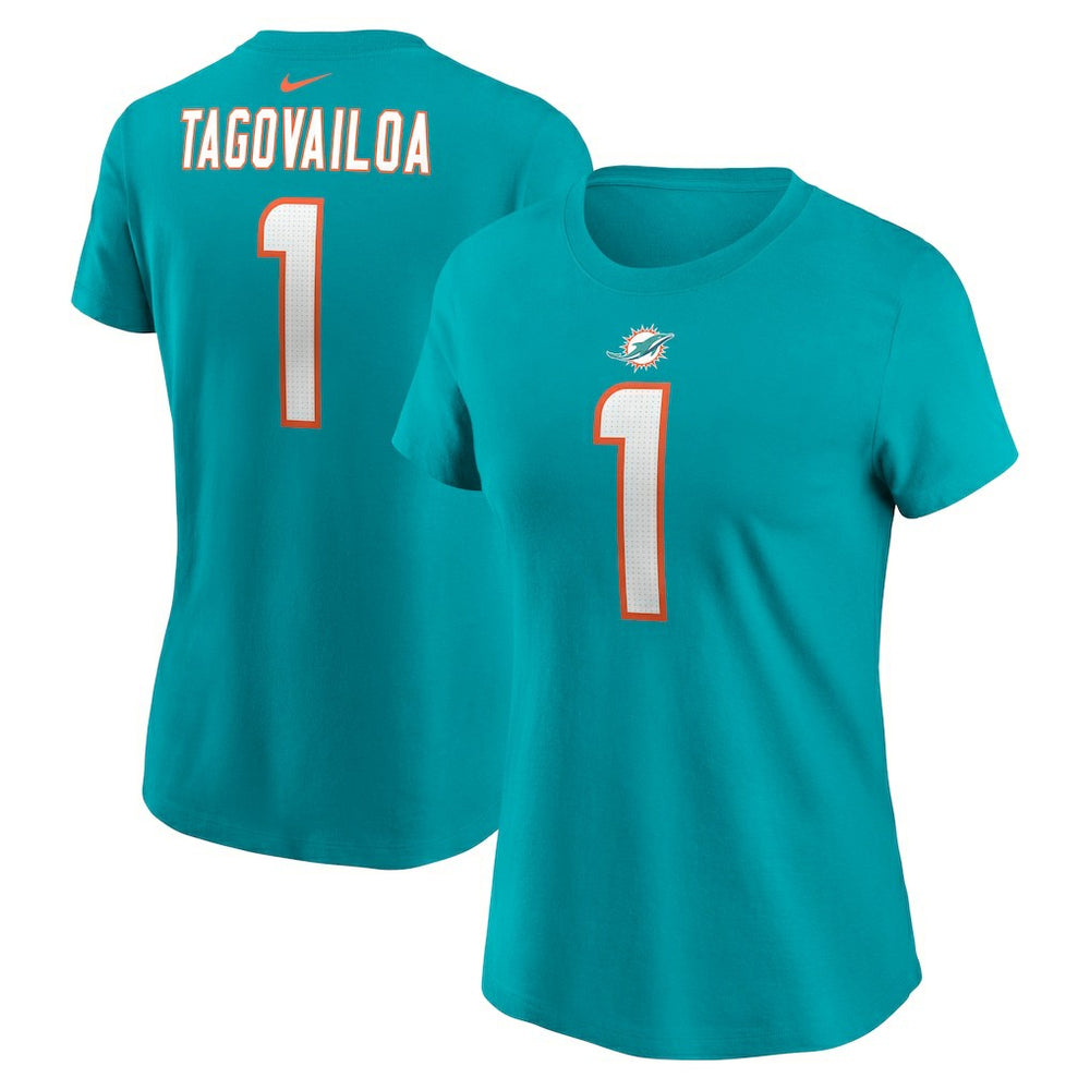 Miami Dolphins Tua Tagovailoa  Women's Player Name & Number T-Shirt | NFL Discount