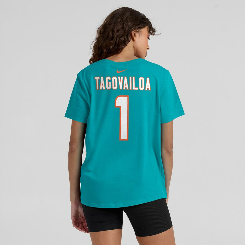 Miami Dolphins Tua Tagovailoa  Women's Player Name & Number T-Shirt | NFL Discount