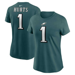 Philadelphia Eagles Jalen Hurts  Women's Player Name & Number T-Shirt | NFL Discount