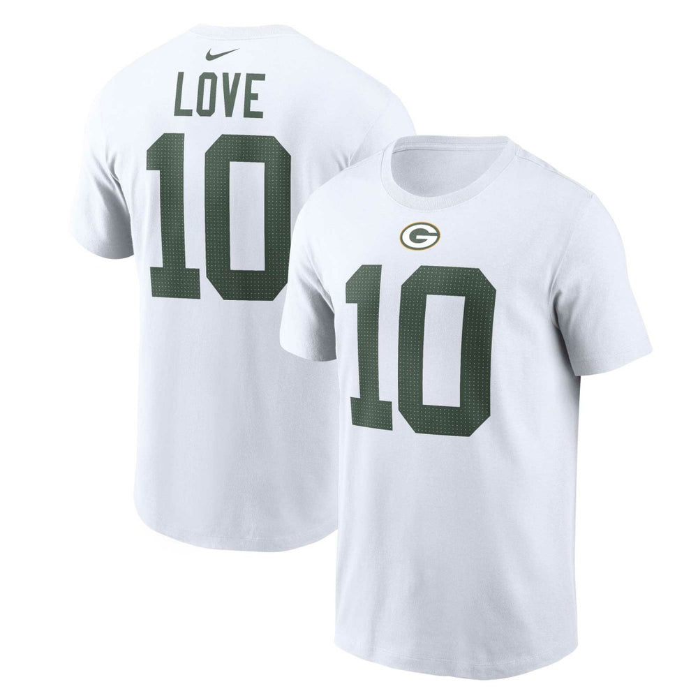 Green Bay Packers Jordan Love  Player Name & Number T-Shirt | NFL Near me
