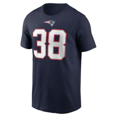 New England Patriots Rhamondre Stevenson  Player Name & Number T-Shirt | NFL New