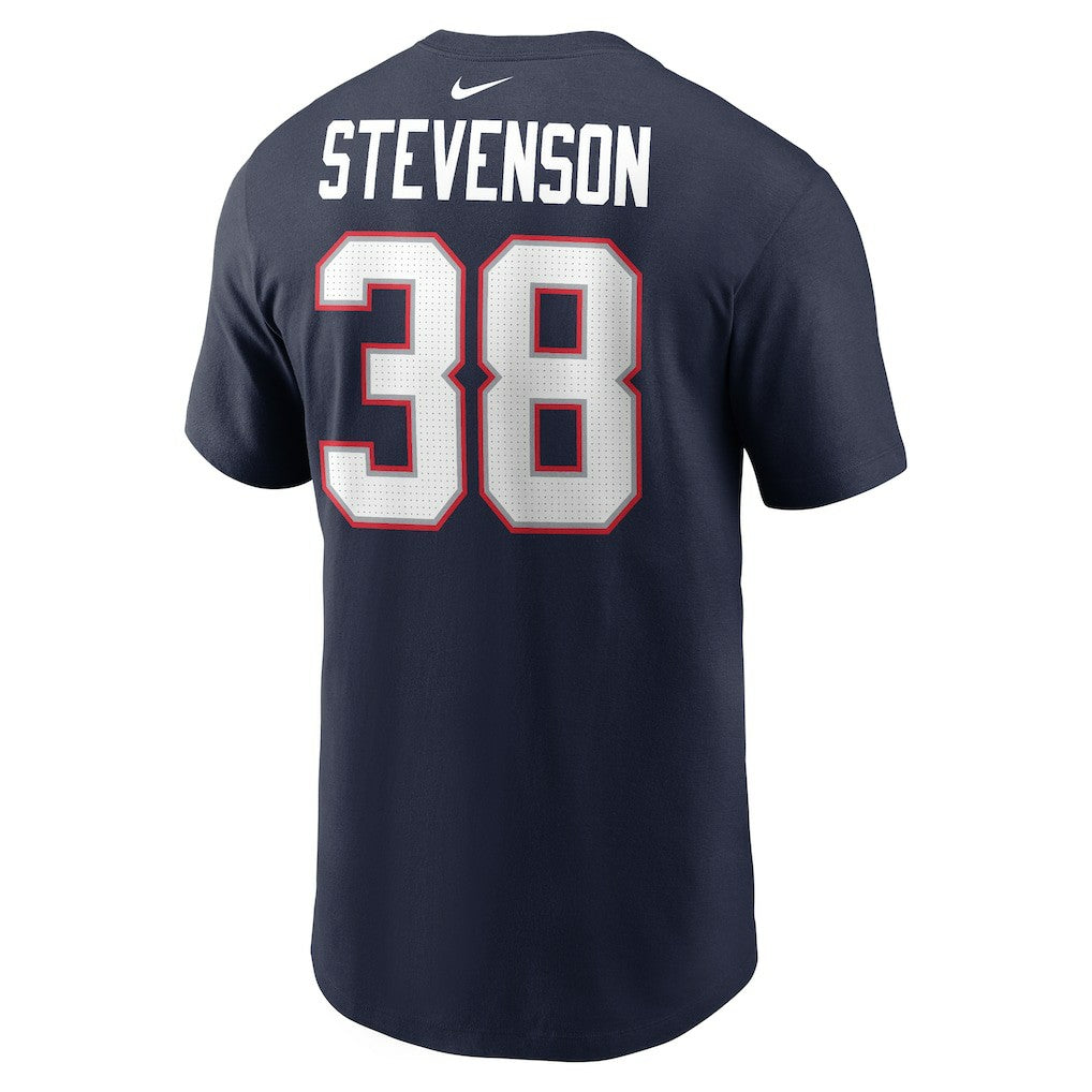 New England Patriots Rhamondre Stevenson  Player Name & Number T-Shirt | NFL New