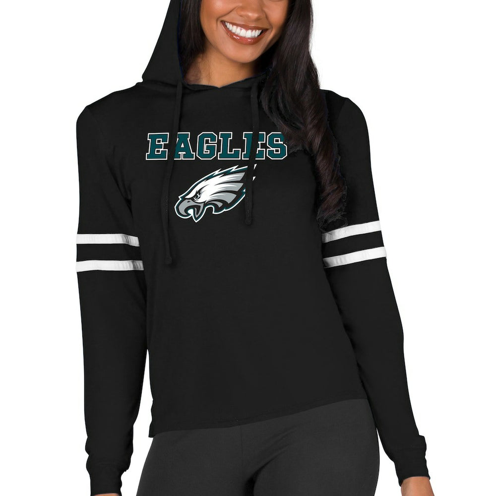 Philadelphia Eagles Concepts Sport Women's Marathon Lightweight Lounge Pullover Hoodie | NFL Outlet