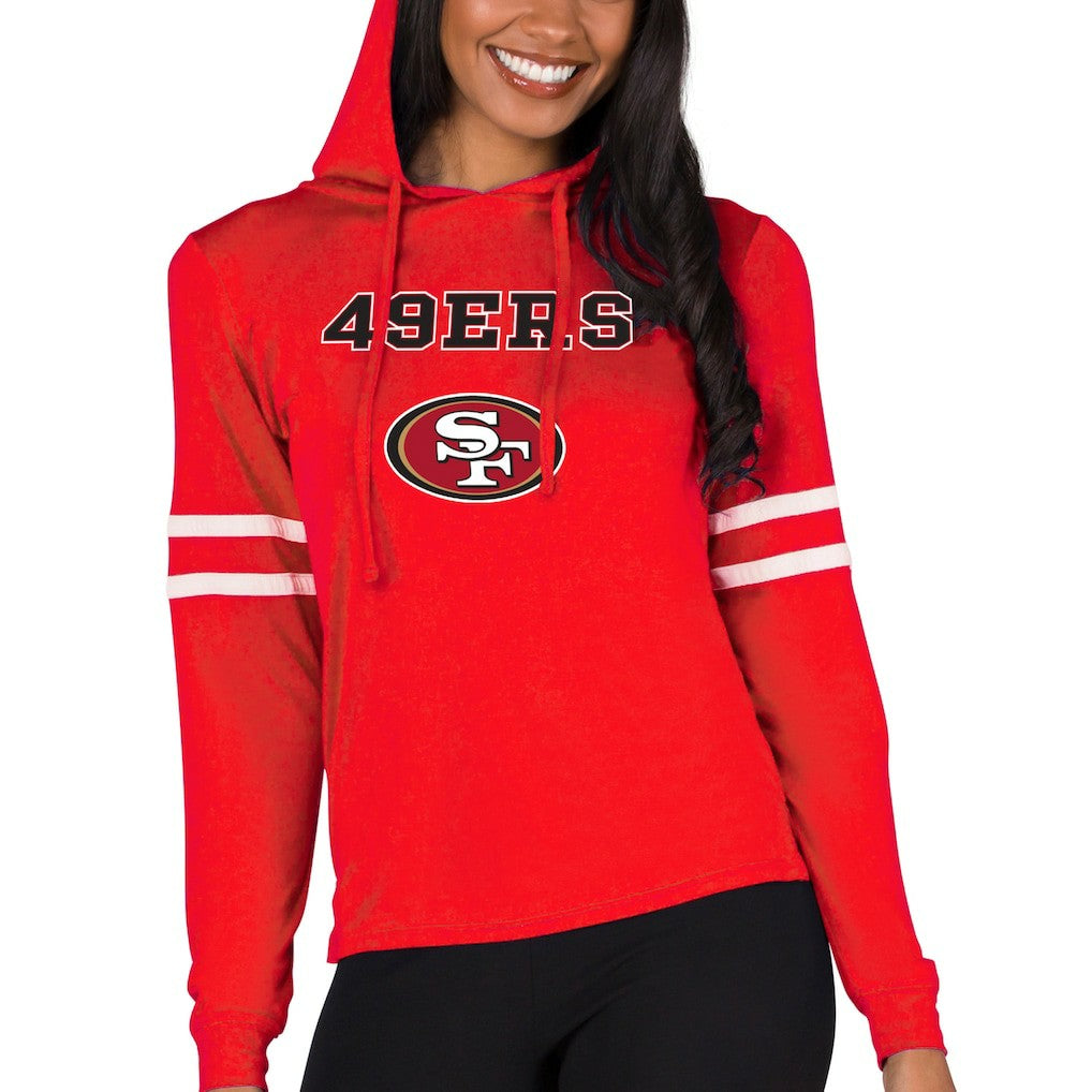 San Francisco 49ers Concepts Sport Women's Marathon Lightweight Lounge Pullover Hoodie | NFL New