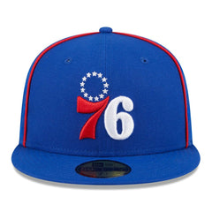 Royal Philadelphia 76ers Piped & Flocked 59Fifty Fitted Hat | NBA