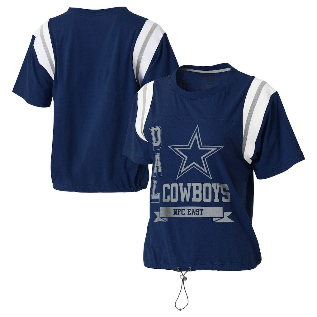 Dallas Cowboys WEAR by Erin Andrews Women's Cinched Colorblock T-Shirt | NFL Sale