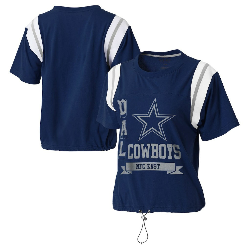 Dallas Cowboys WEAR by Erin Andrews Women's Cinched Colorblock T-Shirt | NFL Sale