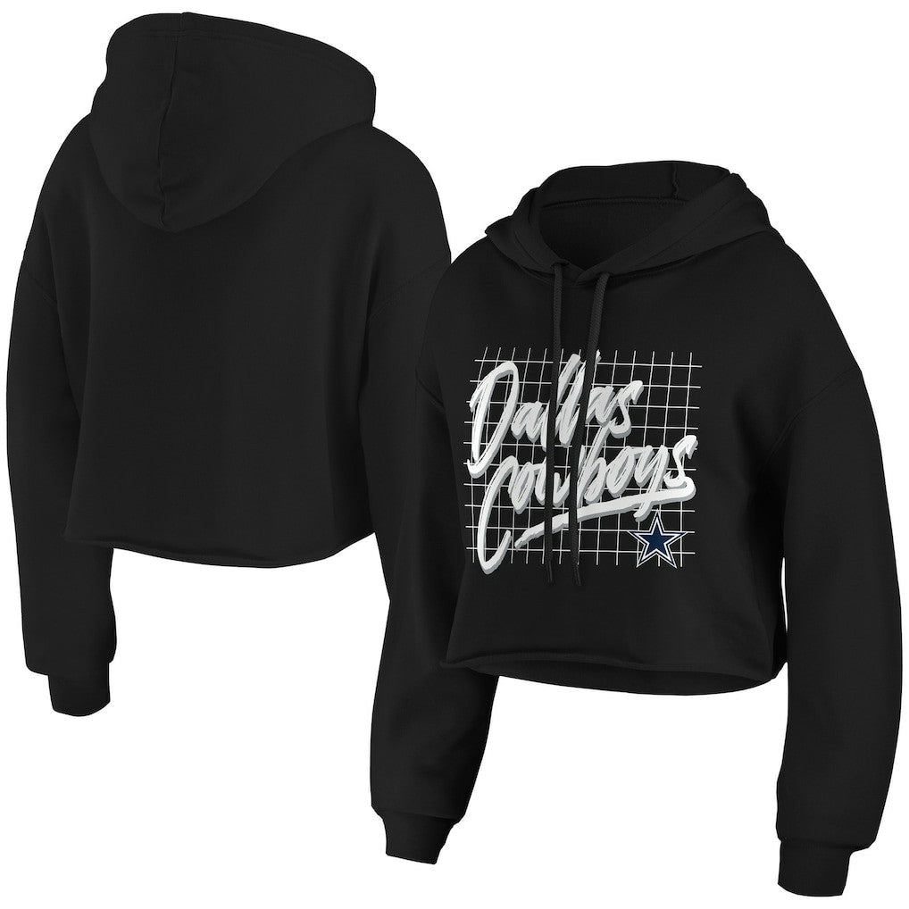 Dallas Cowboys WEAR by Erin Andrews Women's Domestic Cropped Pullover Hoodie | NFL Outlet