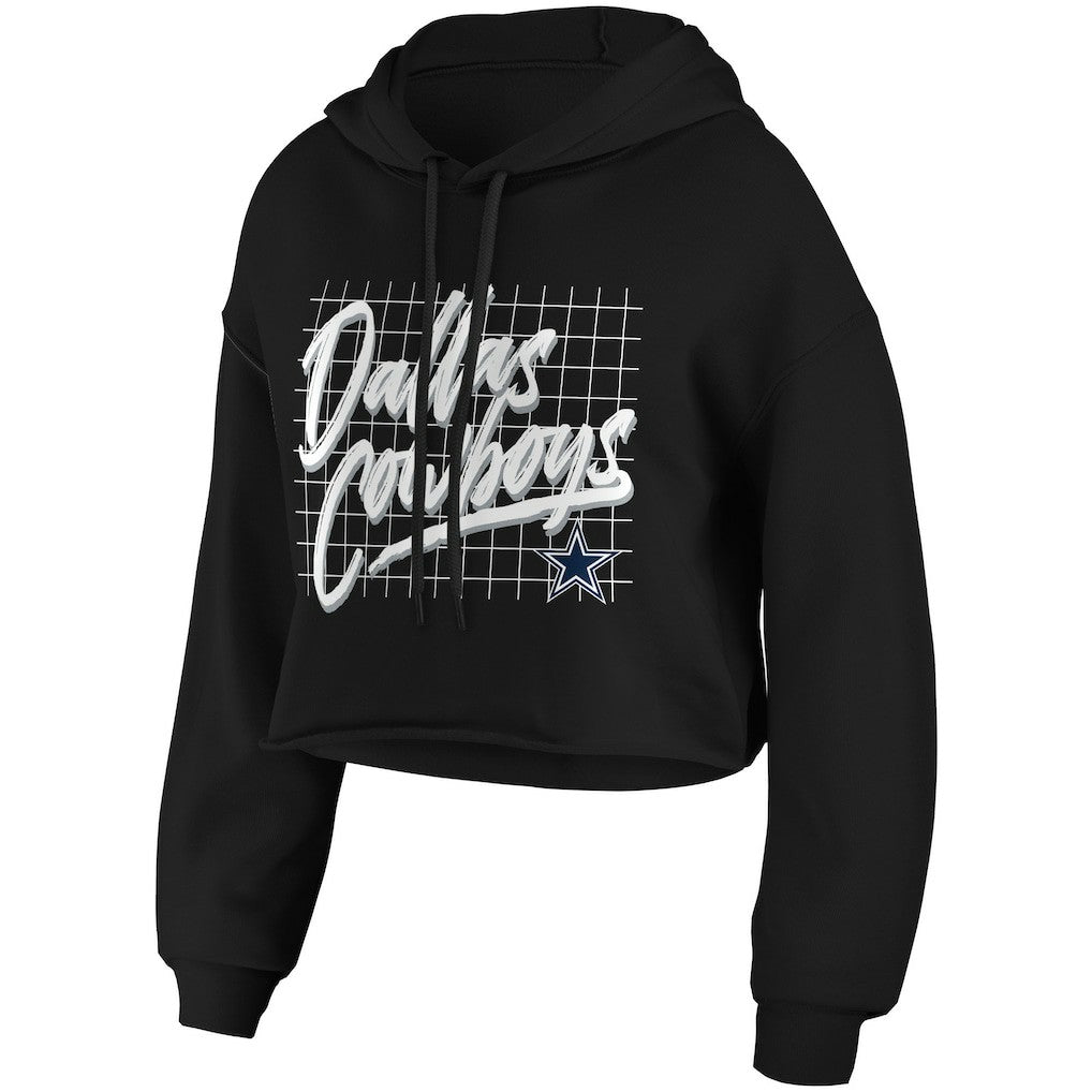 Dallas Cowboys WEAR by Erin Andrews Women's Domestic Cropped Pullover Hoodie | NFL Outlet