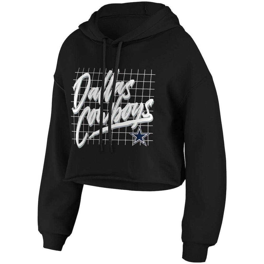 Dallas Cowboys WEAR by Erin Andrews Women's Domestic Cropped Pullover Hoodie | NFL Outlet