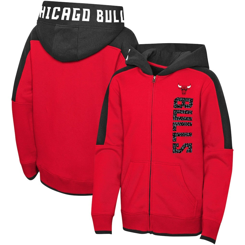 Red Chicago Bulls Preschool Post-Up Full-Zip Hoodie | NBA