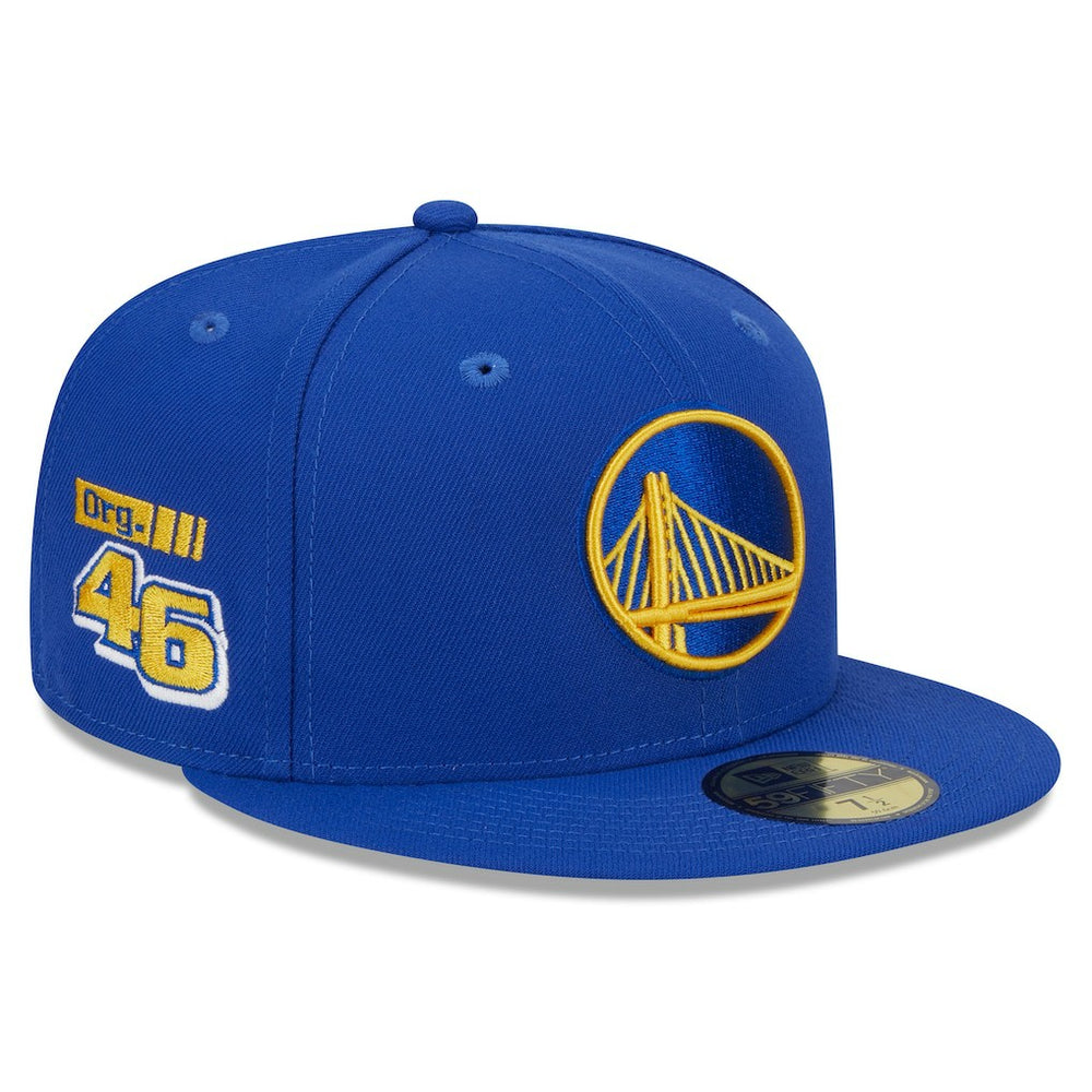Royal Golden State Warriors Rally Drive Side Patch 59FIFTY Fitted Hat sale | NBA