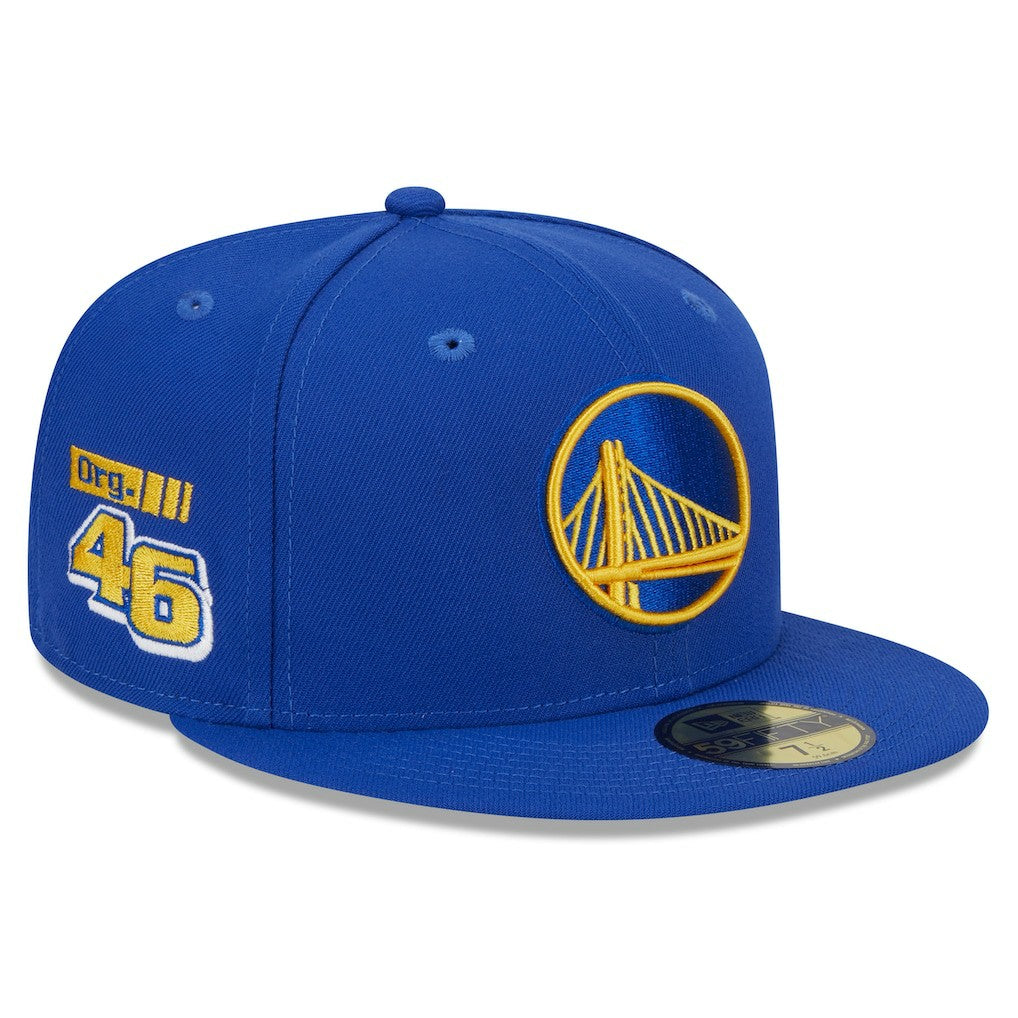 Royal Golden State Warriors Rally Drive Side Patch 59FIFTY Fitted Hat sale | NBA