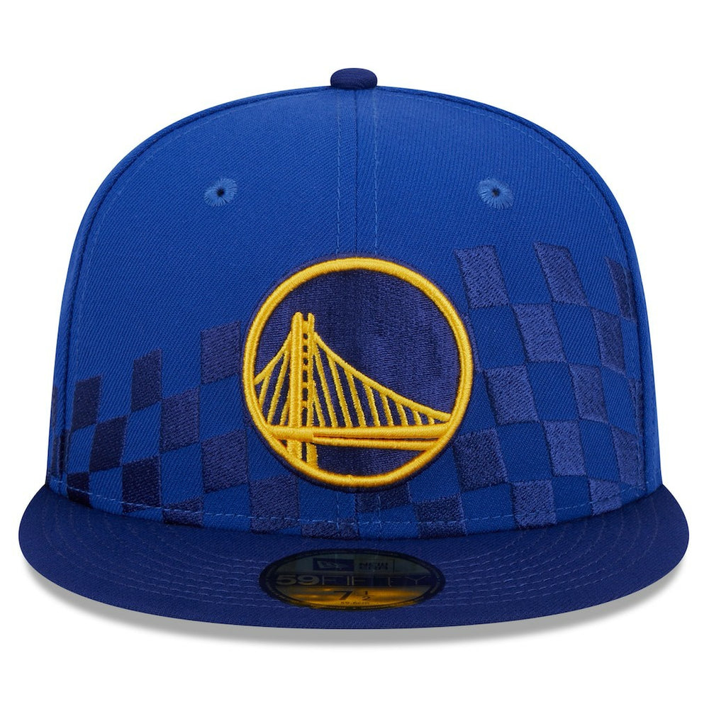 Royal Golden State Warriors Rally Drive Checkerboard 59FIFTY Crown Fitted Hat sale | NBA
