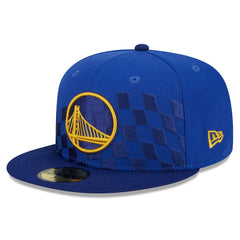 Royal Golden State Warriors Rally Drive Checkerboard 59FIFTY Crown Fitted Hat sale | NBA