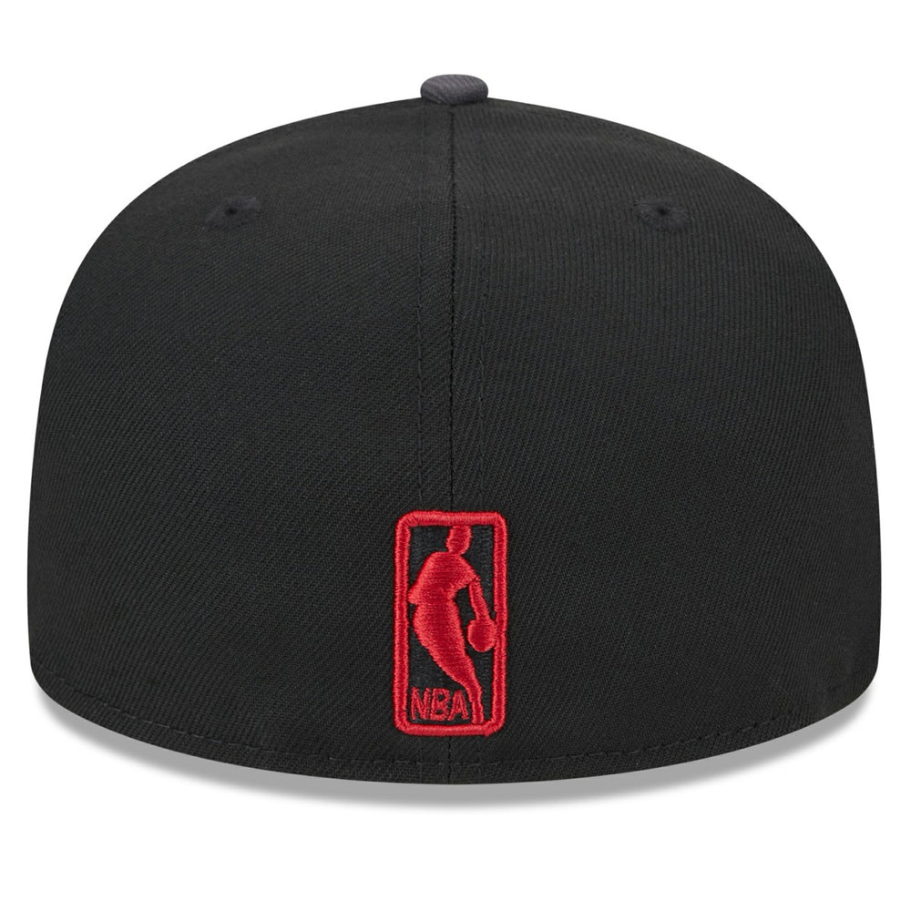 Black Miami Heat Rally Drive Checkerboard 59FIFTY Crown Fitted Hat | NBA