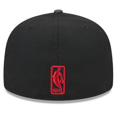 Black Miami Heat Rally Drive Checkerboard 59FIFTY Crown Fitted Hat | NBA