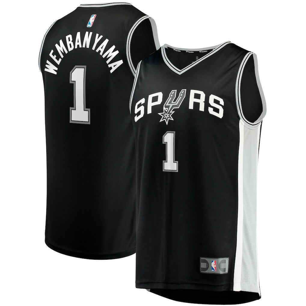 Black Victor Wembanyama San Antonio Spurs Fast Break Replica Jersey | NBA