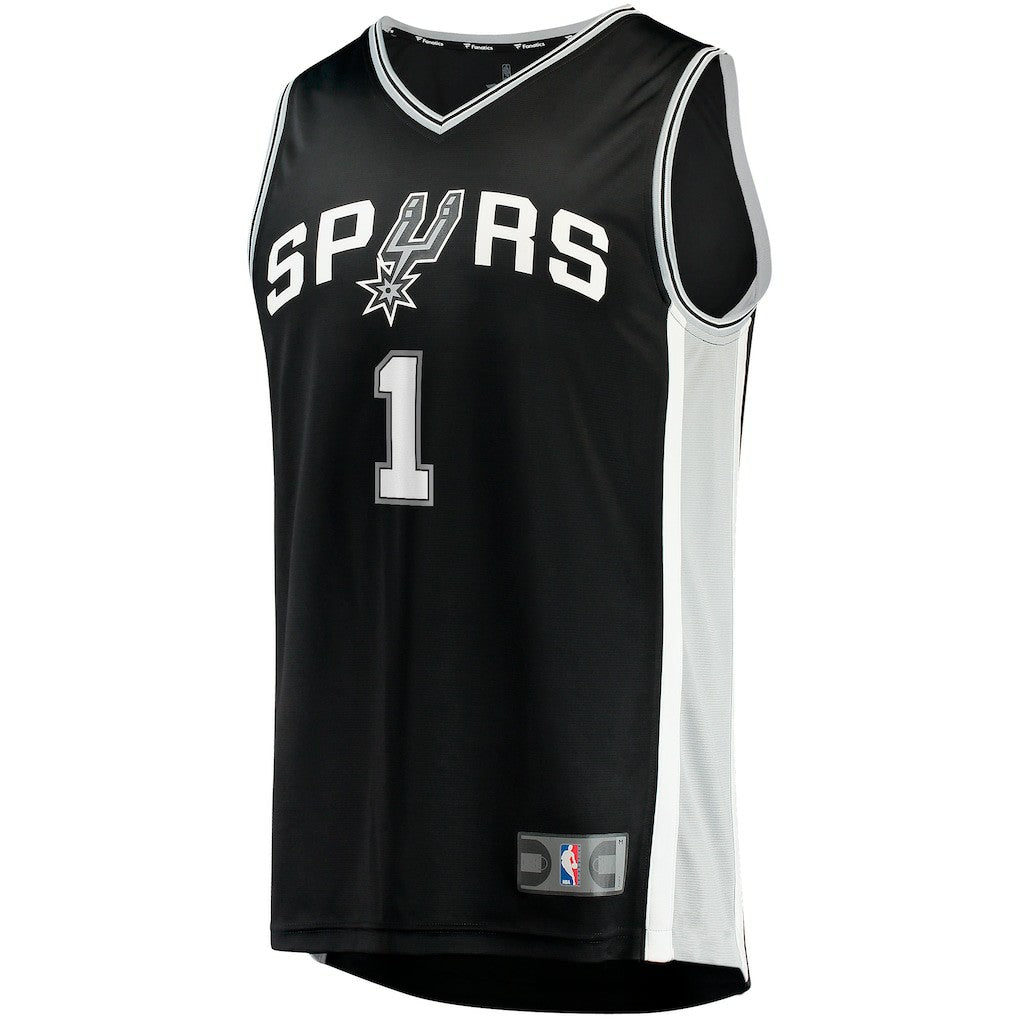 Black Victor Wembanyama San Antonio Spurs Fast Break Replica Jersey | NBA