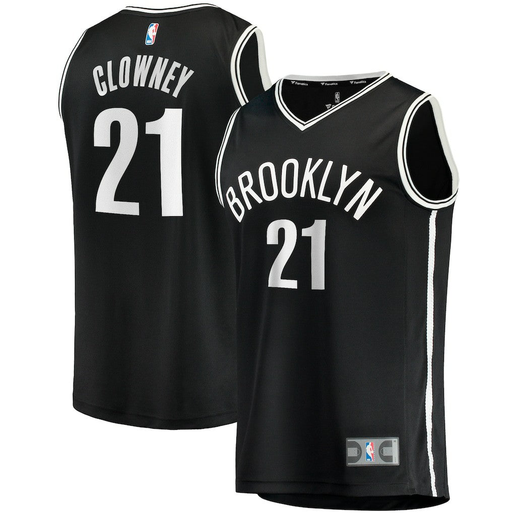 Black Noah Clowney Brooklyn Nets Fast Break Replica Jersey | NBA