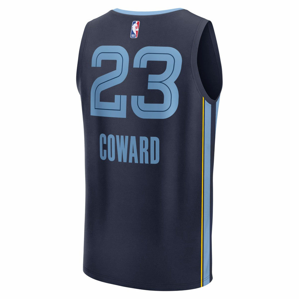 Navy Cedric Coward Memphis Grizzlies 2025 NBA Draft First Round Pick Fast Break Replica Jersey | NBA