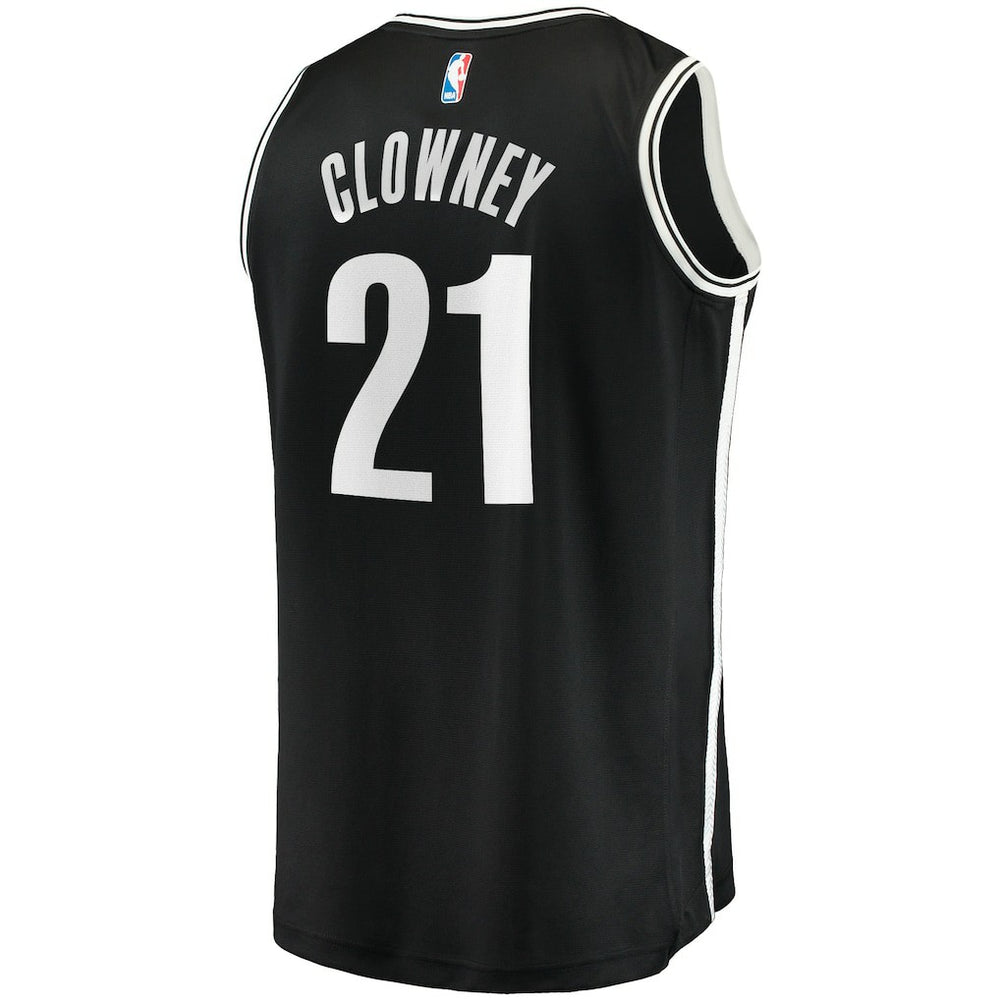 Black Noah Clowney Brooklyn Nets Youth Fast Break Replica Jersey | NBA