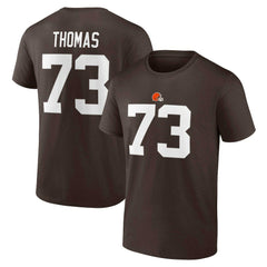 Cleveland Browns Joe Thomas  Retired Player Icon Name & Number T-Shirt | NFL Hot