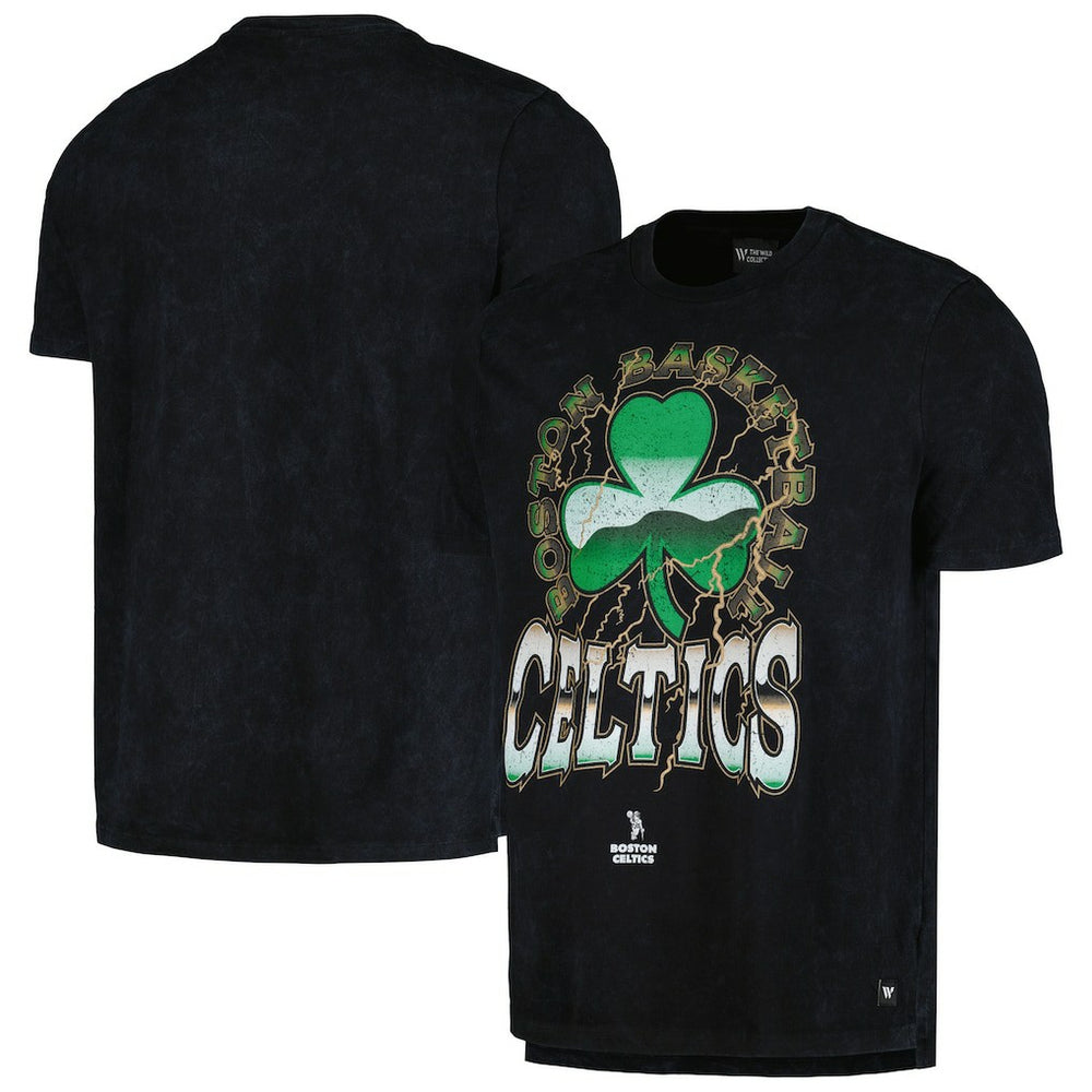 Black Boston Celtics The Wild Collective Unisex Tour Band T-Shirt | NBA