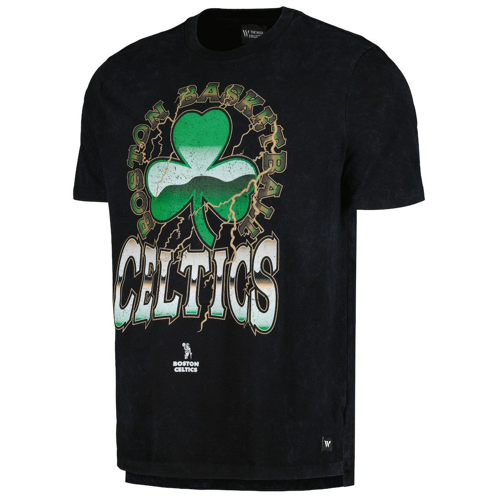 Black Boston Celtics The Wild Collective Unisex Tour Band T-Shirt | NBA