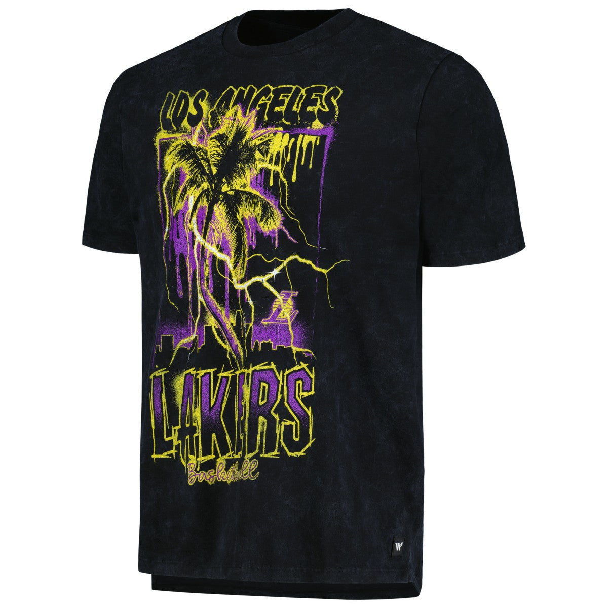 Black Los Angeles Lakers The Wild Collective Unisex Tour Band T-Shirt | NBA